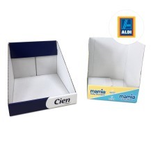 Retail Cardboard Shelf Display For Aldi Cien Bodycare Products