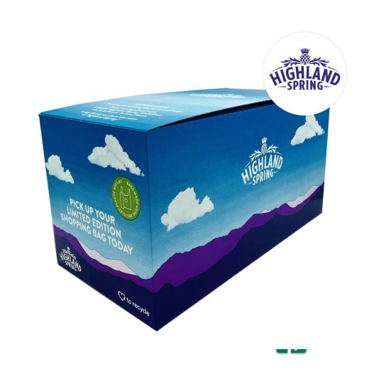 Promotional Box For Highland Spring Bottled Water