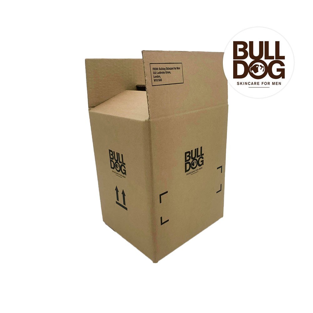 cardboard box for Bulldog brand