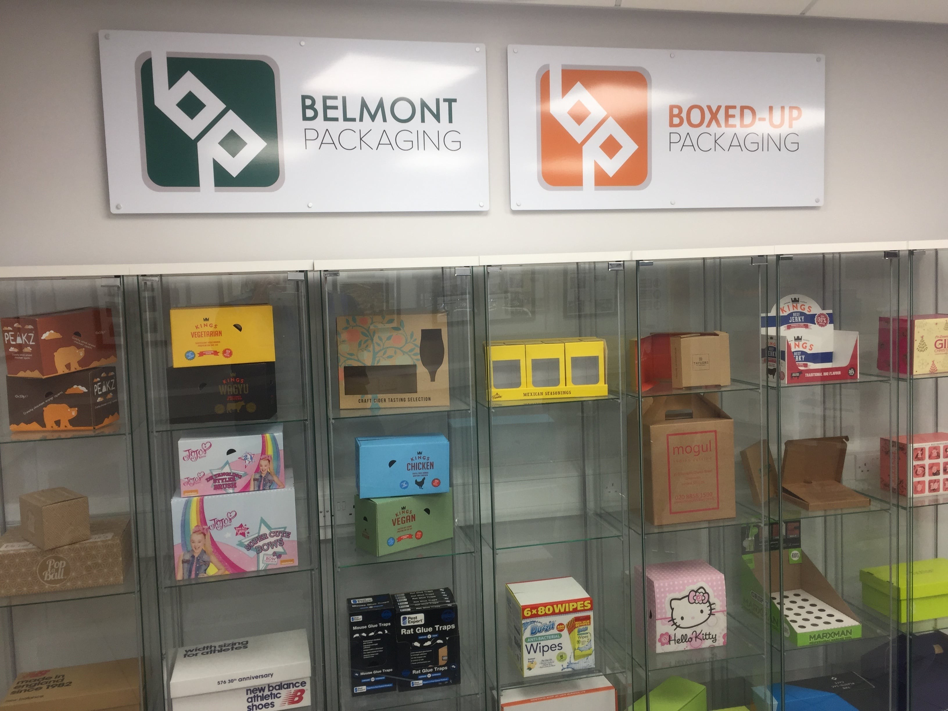 Belmont Packaging new Invisible Box on display in our Display Cabinet